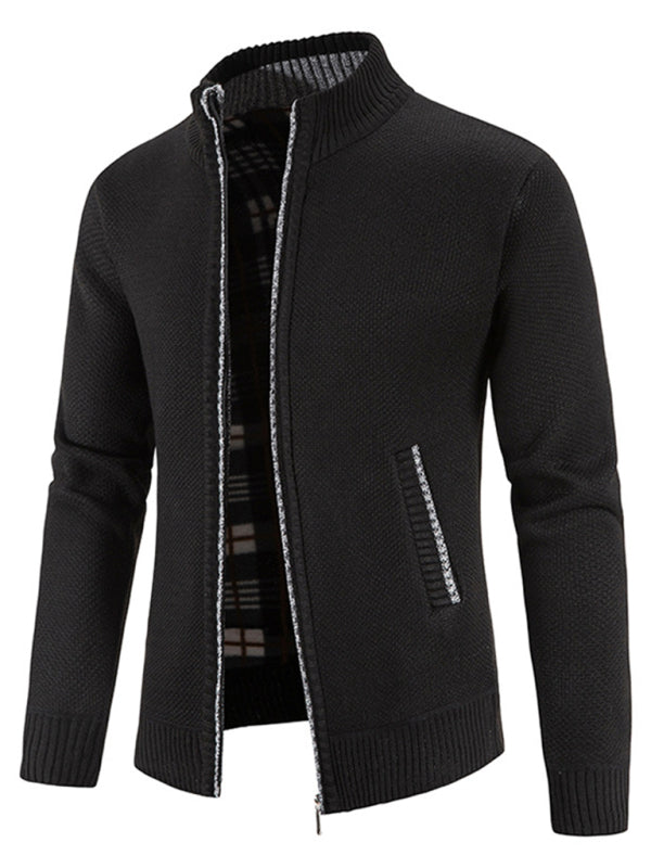 FZ Men's casual stand collar knitted jacket - FZwear