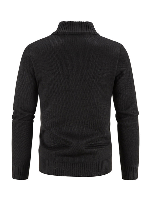 FZ Men's casual STAND collar knitted jacket - FZwear