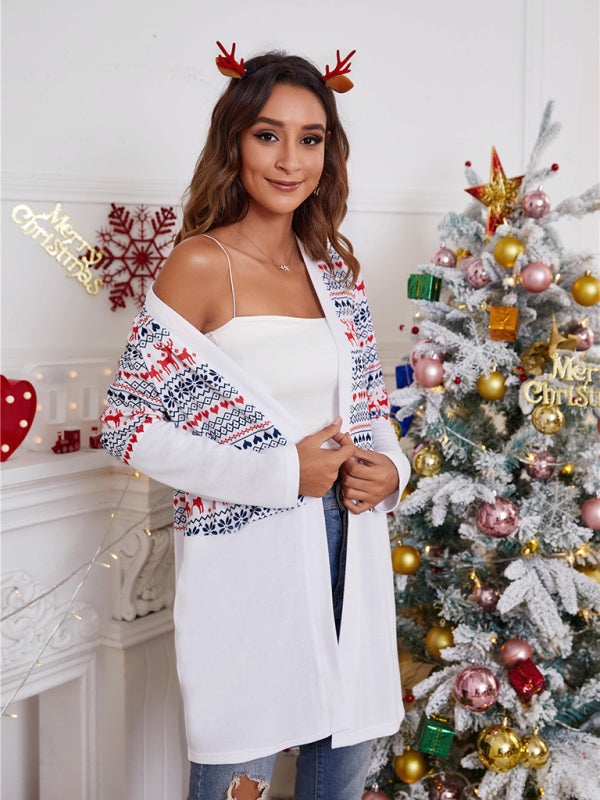 FZ Women's Christmas print casual jacket - FZwear