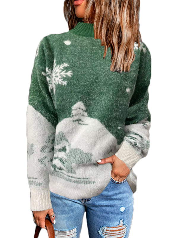 fz women's pullover christmas knitted sweater