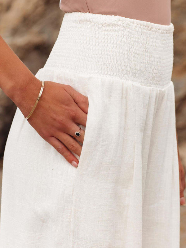 FZ Women's Smocked Waist Wide Leg Pants - FZwear