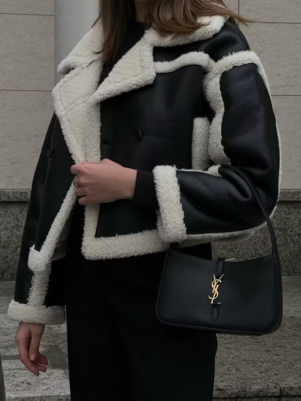 FZ Women's warm loose lambswool plush jacket - FZwear