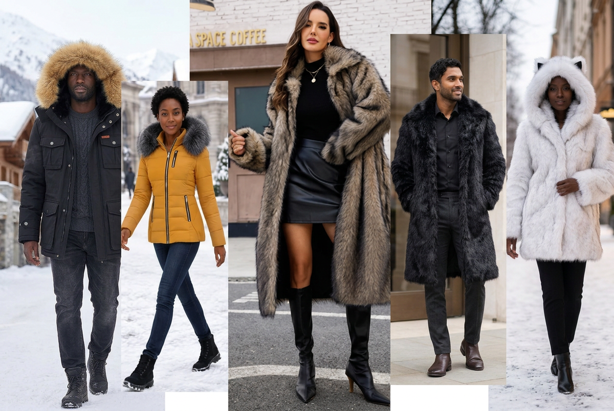 Winter Jackets editorial hero collage