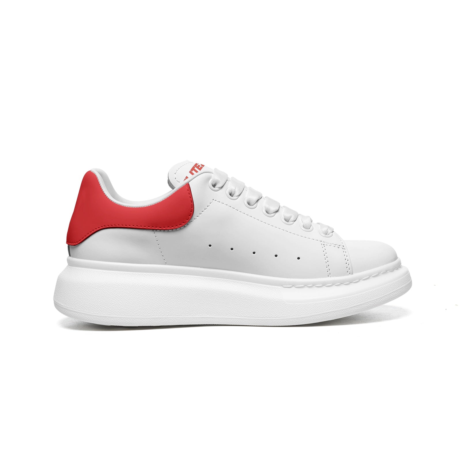 FZ Unisex Non Slip Lace Up Faux Leather Sneakers