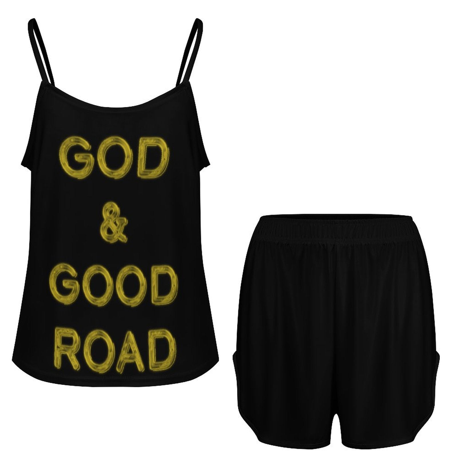 FZ Women's Spaghetti Strap Shorts Pajama Suit