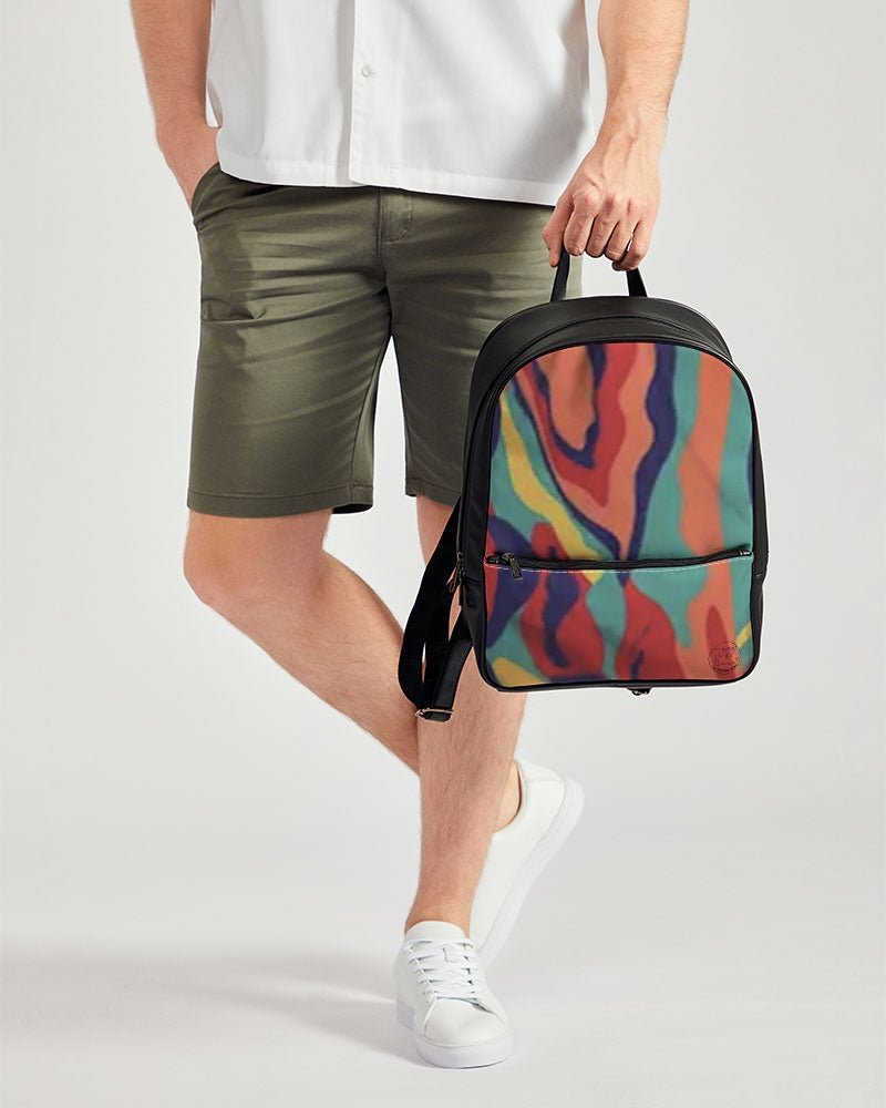 FZ AFRICAN PRINT Classic Faux Leather Backpack - FZwear