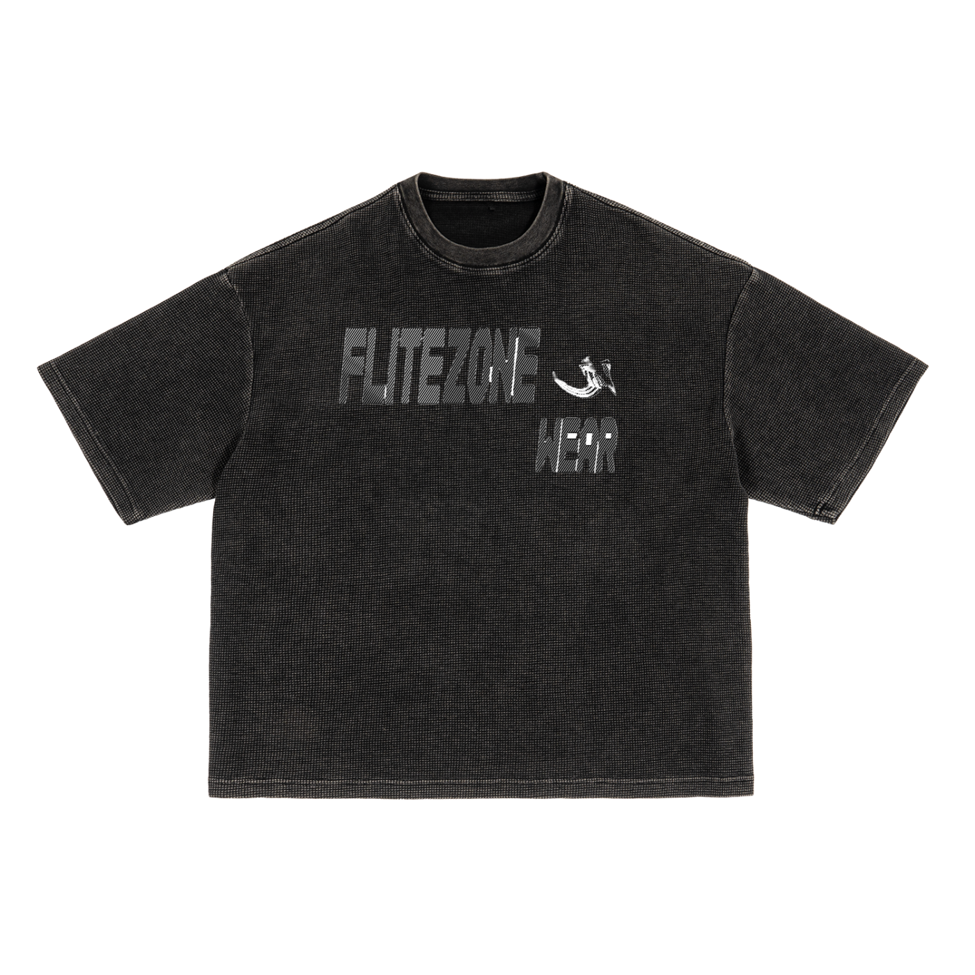 FZ Unisex Waffle-Texture Washed Boxy Tee