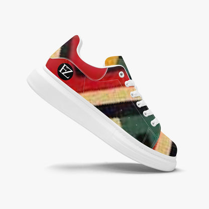 FZ Unisex African Print Leather Oversized Sneakers - FZwear