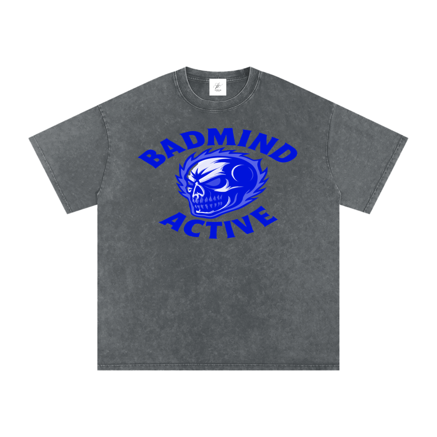 FZ Unisex Acid Wash Badmind Oversize Tee