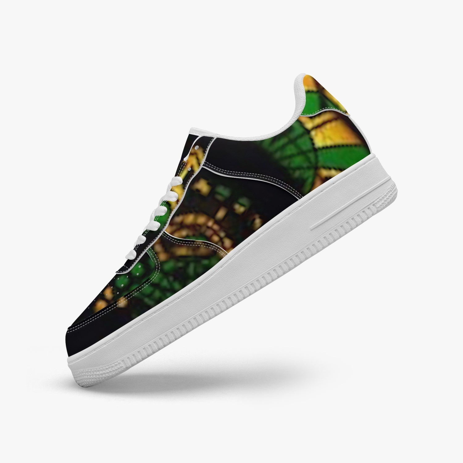 FZ Unisex African Print Low-Top Leather Sports Sneakers - FZwear