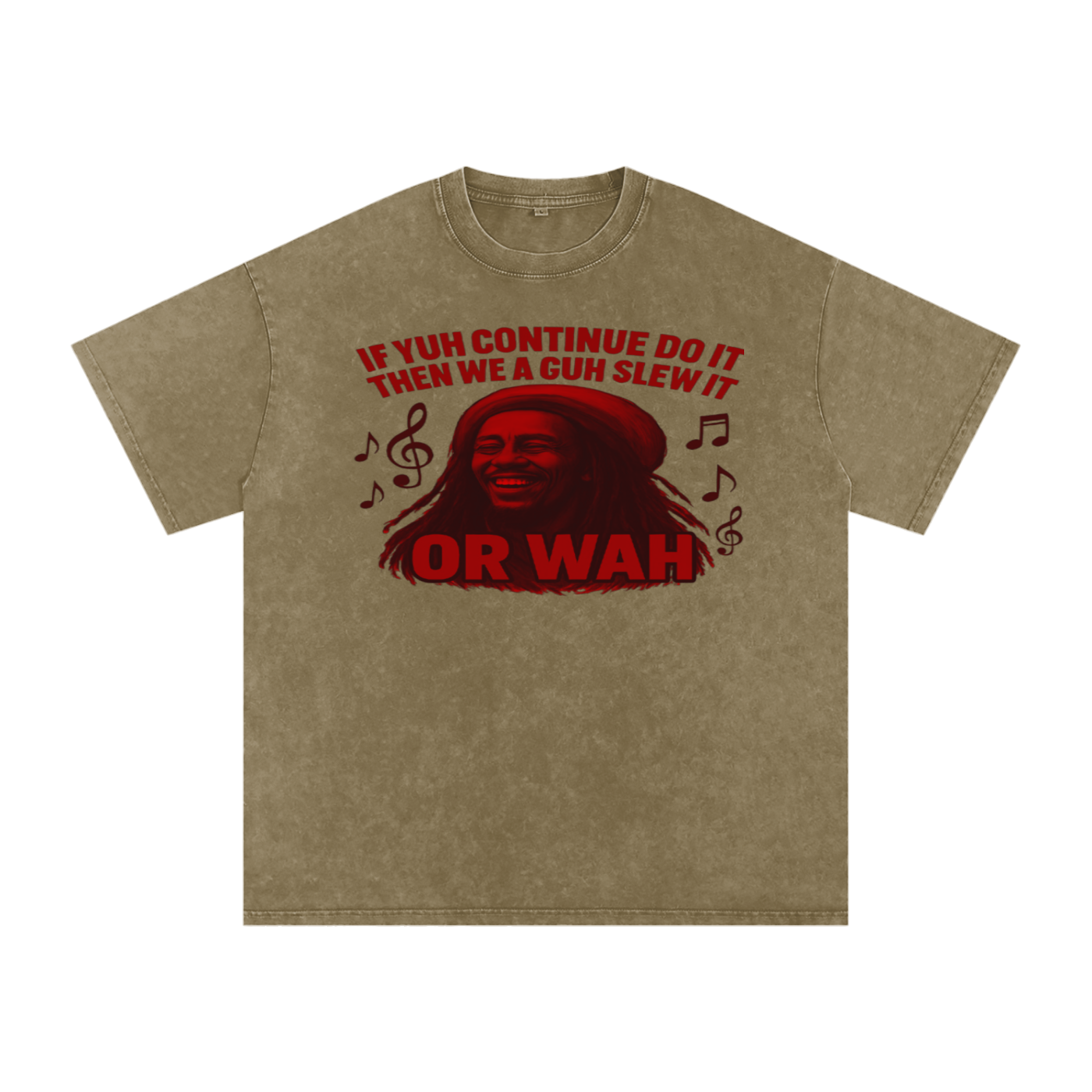 FZ Unisex "Or Wah" Acid Wash Oversize Tee