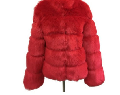 FZ Women's Faux Fur Hooded Mid-Length Jacket - FZwear