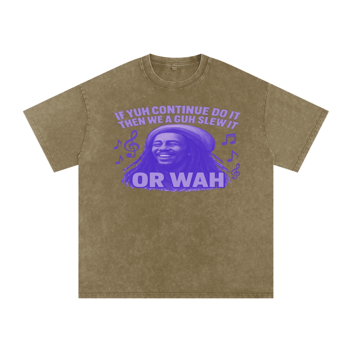 FZ Unisex "Or Wah" Acid Wash Oversize Tee