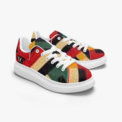 FZ Unisex African Print Leather Oversized Sneakers