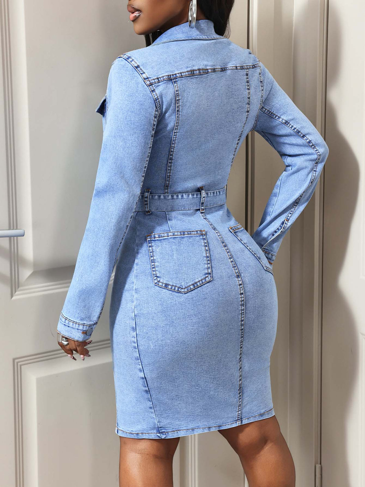 FZ Women's Long Sleeved Denim Dress