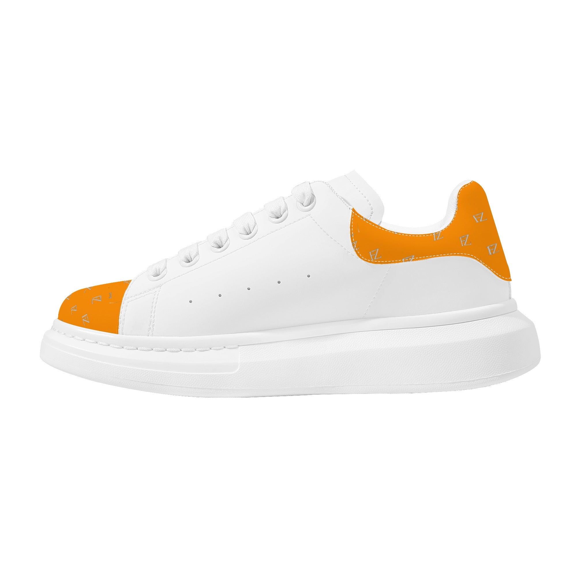 FZ Women's White Tongue Low Top Chunky Shoes - FZwear