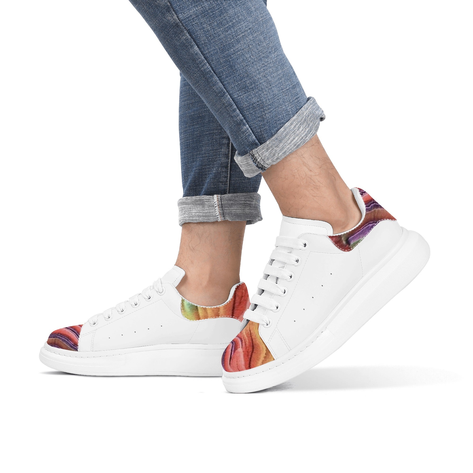 FZ Men's White Tongue Chunky Shoes - FZwear