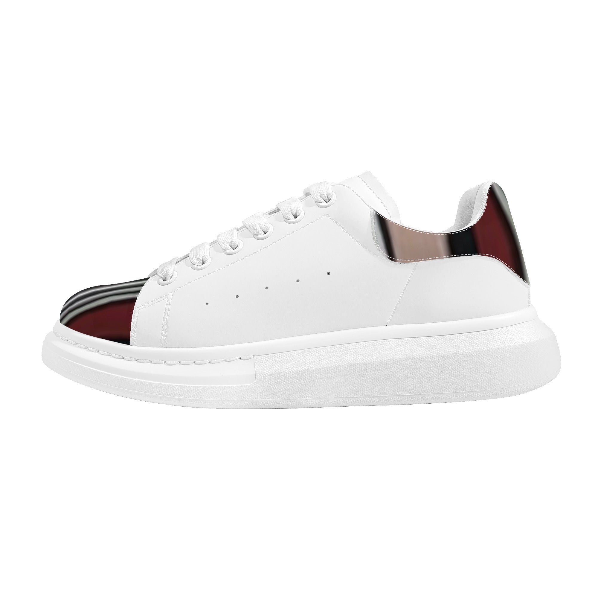 FZ Women's White Tongue Low Top Chunky Shoes - FZwear