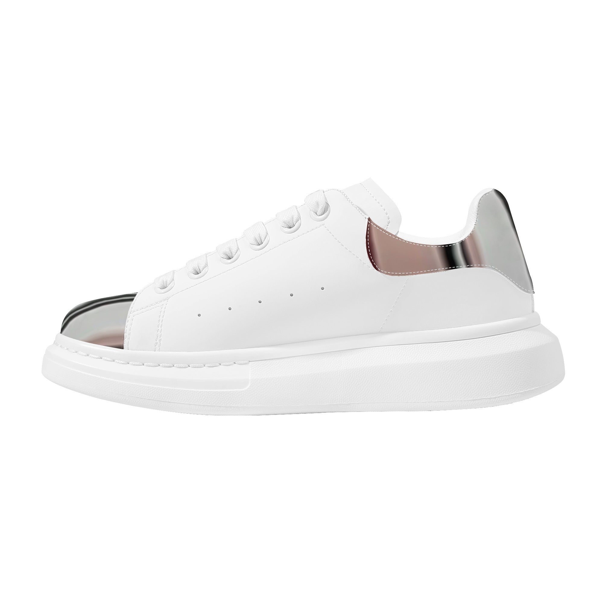 FZ Women's White Tongue Low Top Chunky Shoes - FZwear