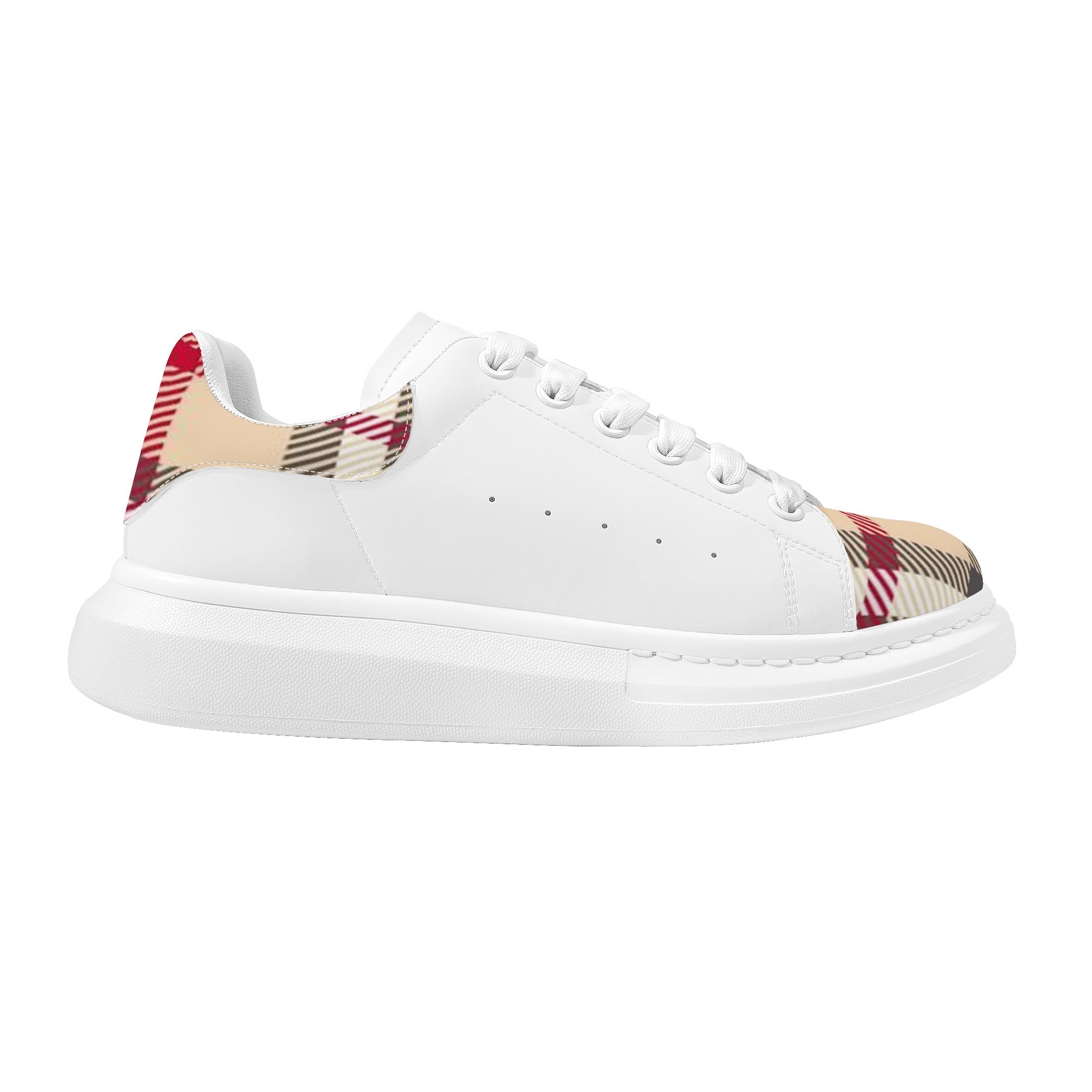 FZ Women's White Tongue Low Top Chunky Shoes - FZwear