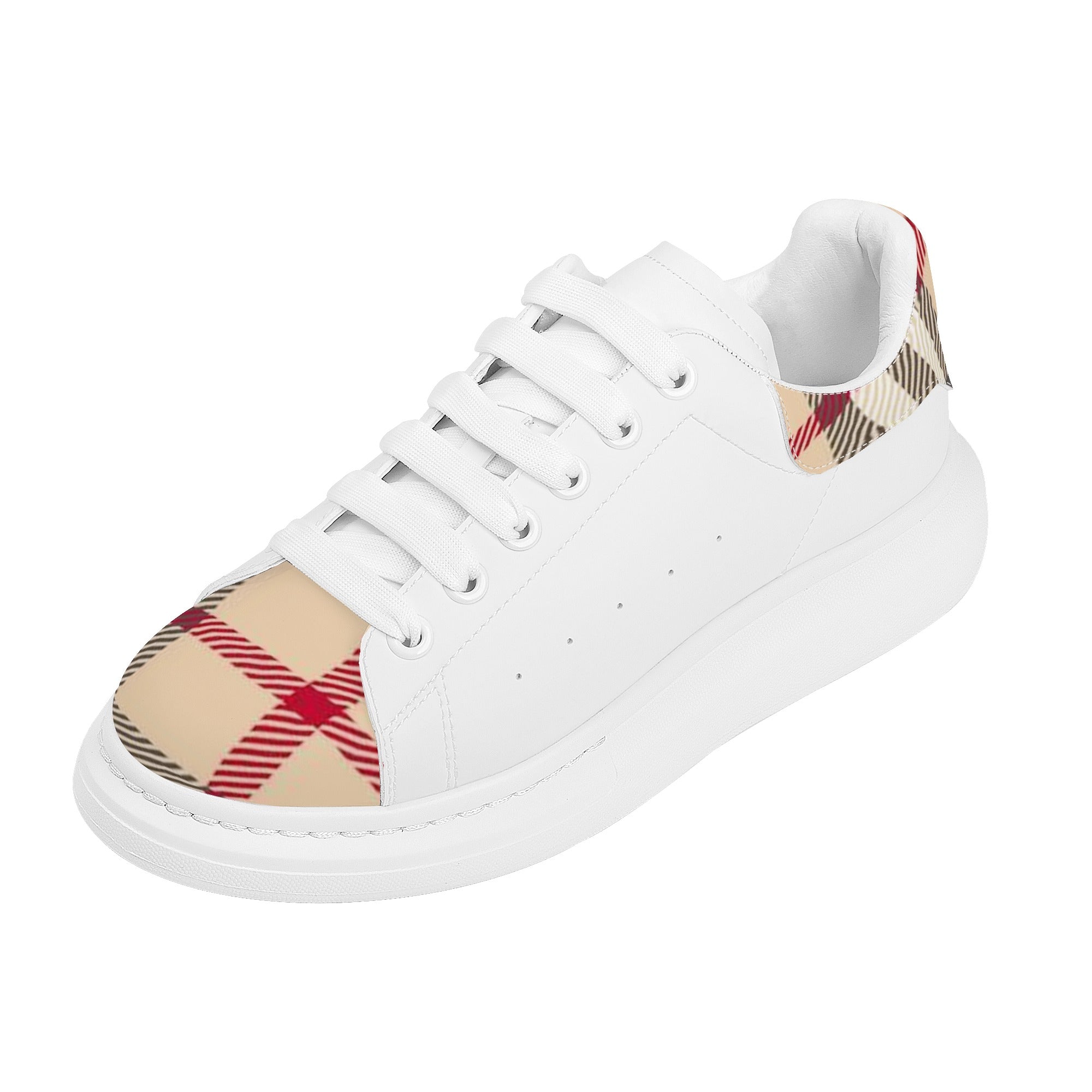 FZ Women's White Tongue Low Top Chunky Shoes - FZwear