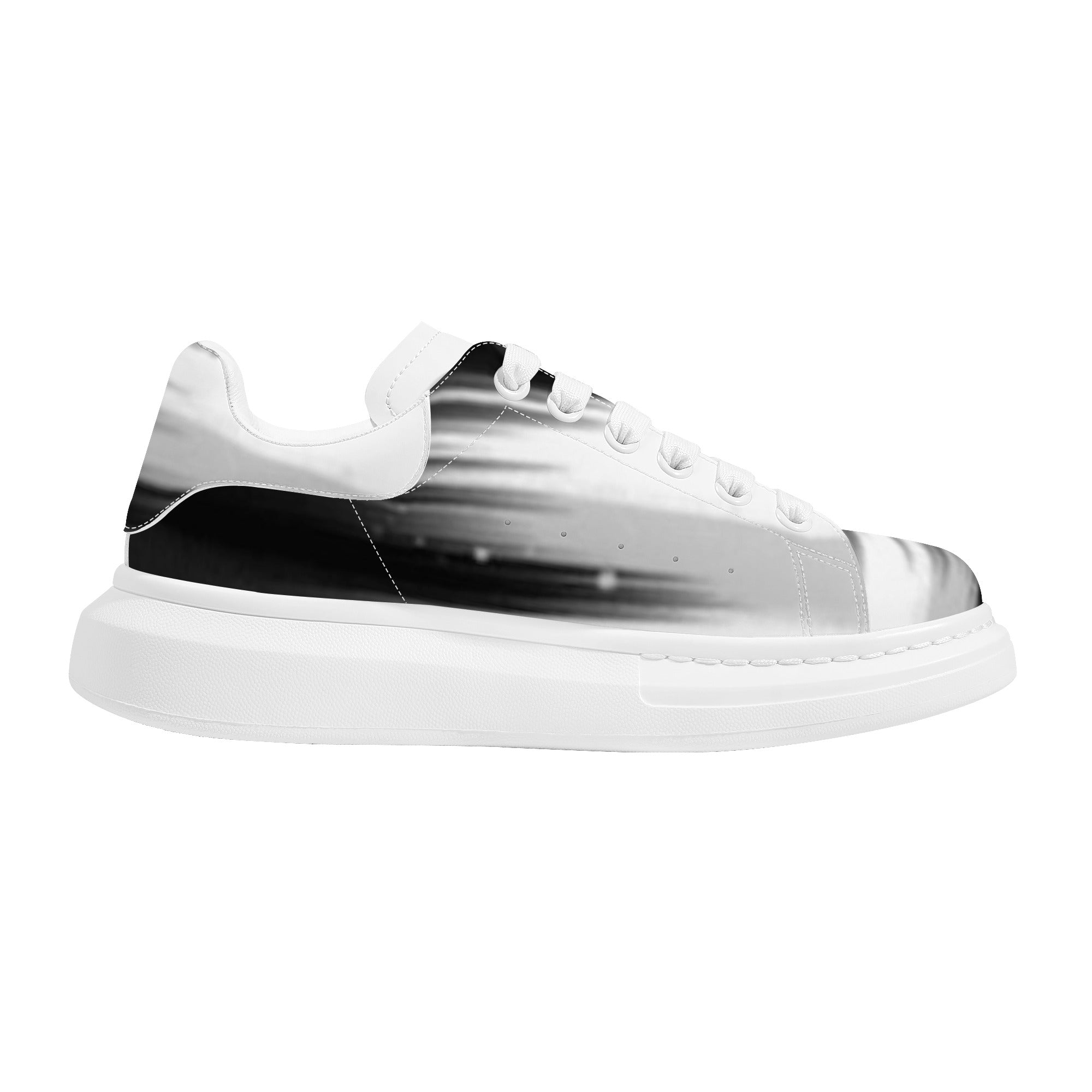 FZ Women's White Tongue Low Top Chunky Shoes - FZwear