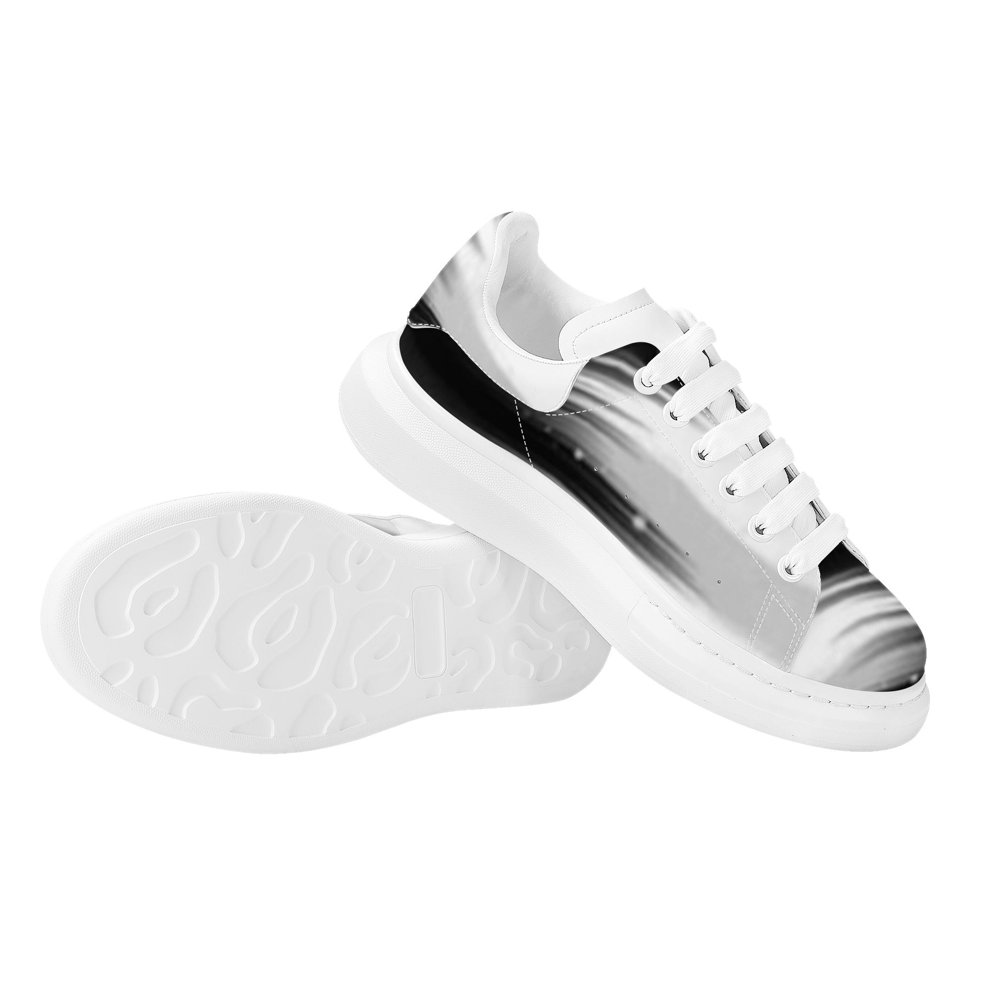 FZ Women's White Tongue Low Top Chunky Shoes - FZwear