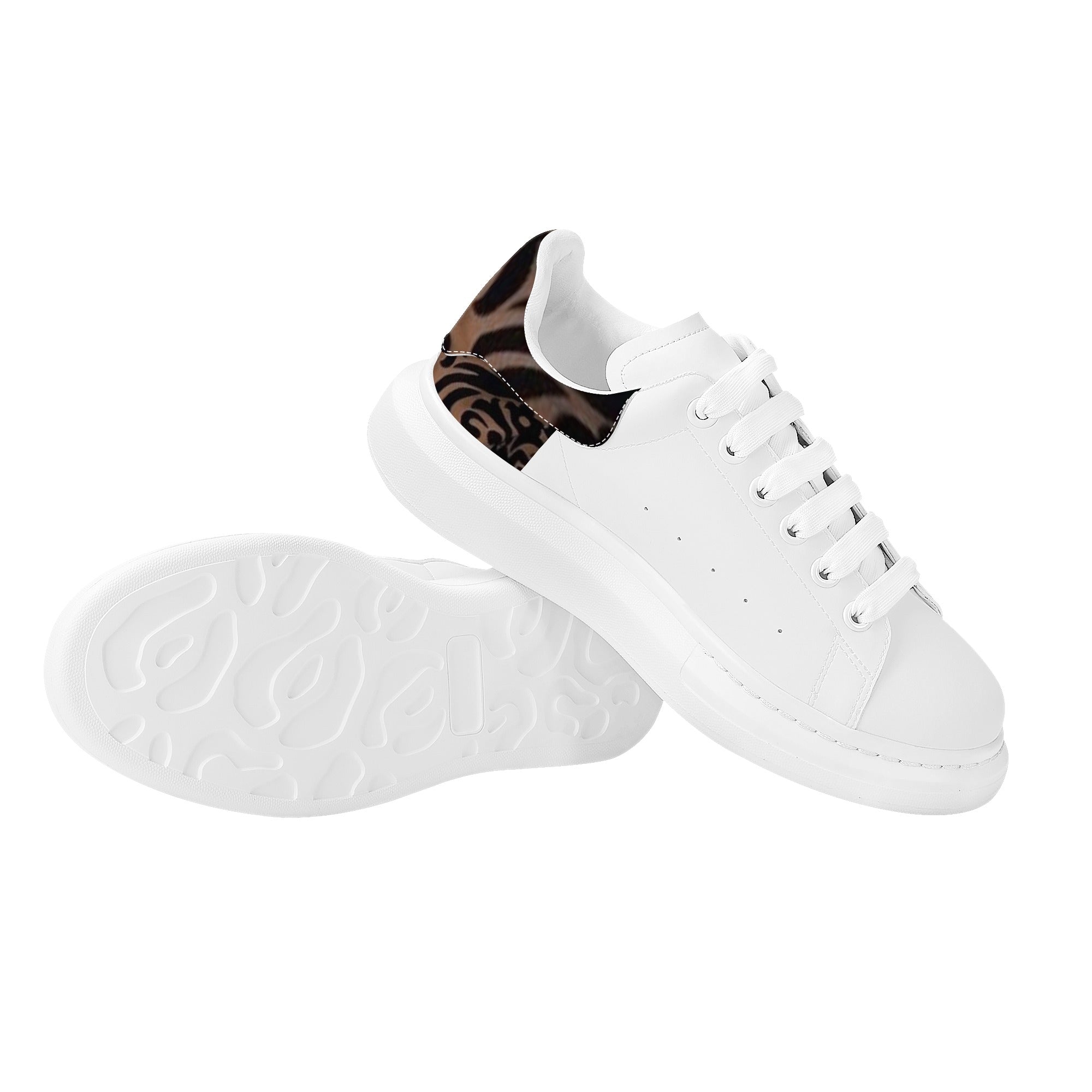 FZ Women's White Tongue Low Top Chunky Shoes - FZwear