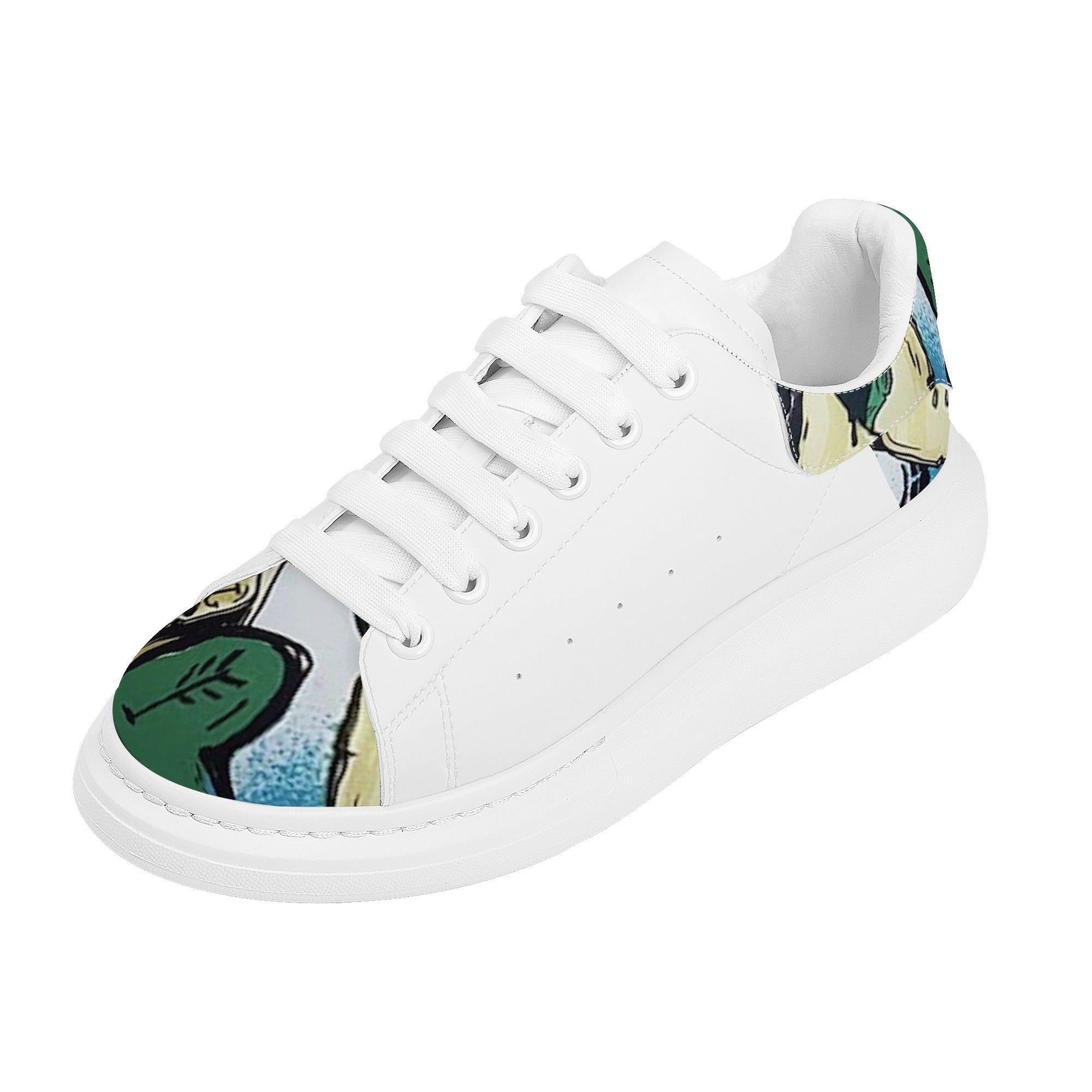 FZ Women's White Tongue Low Top Chunky Shoes - FZwear