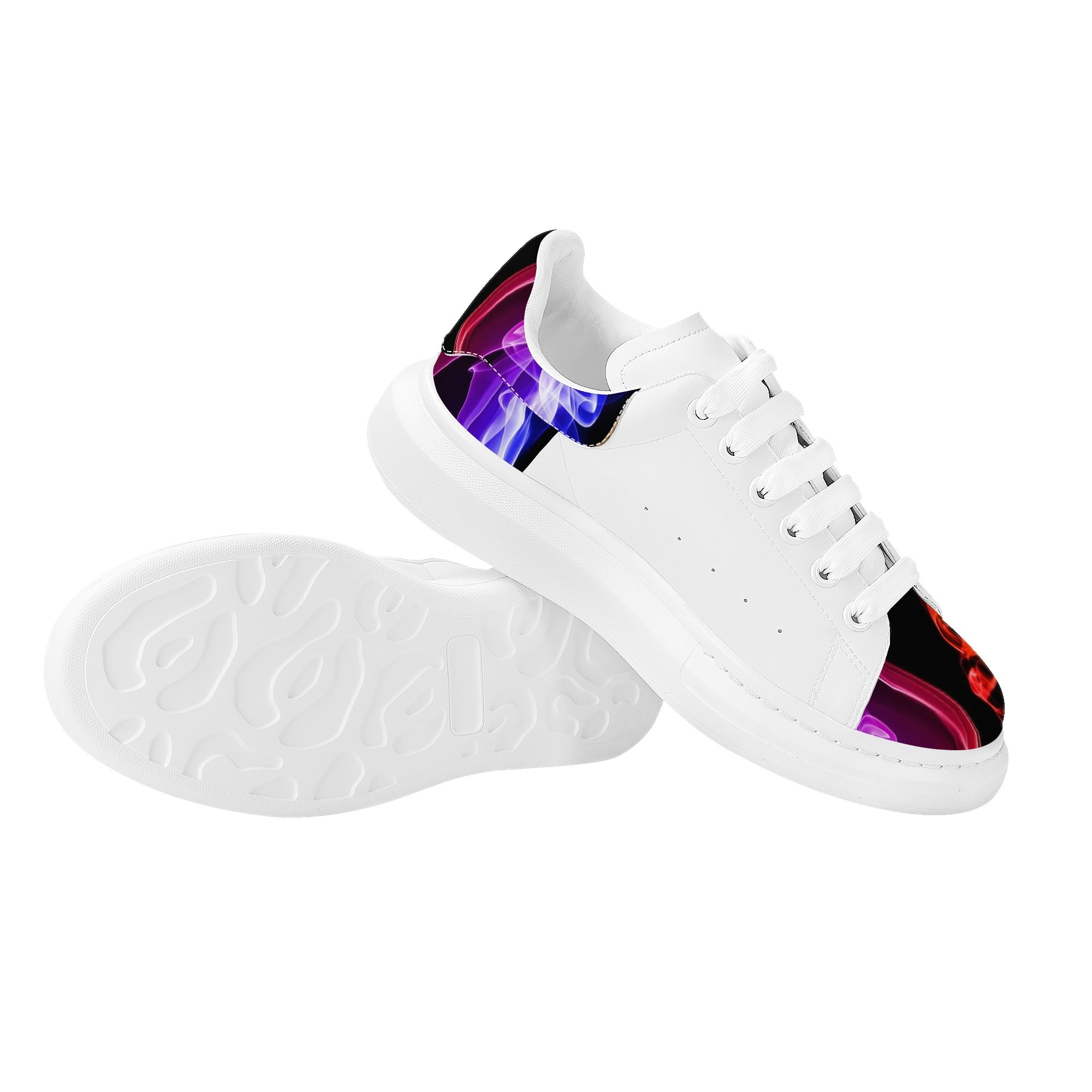 FZ Women's White Tongue Low Top Chunky Shoes - FZwear