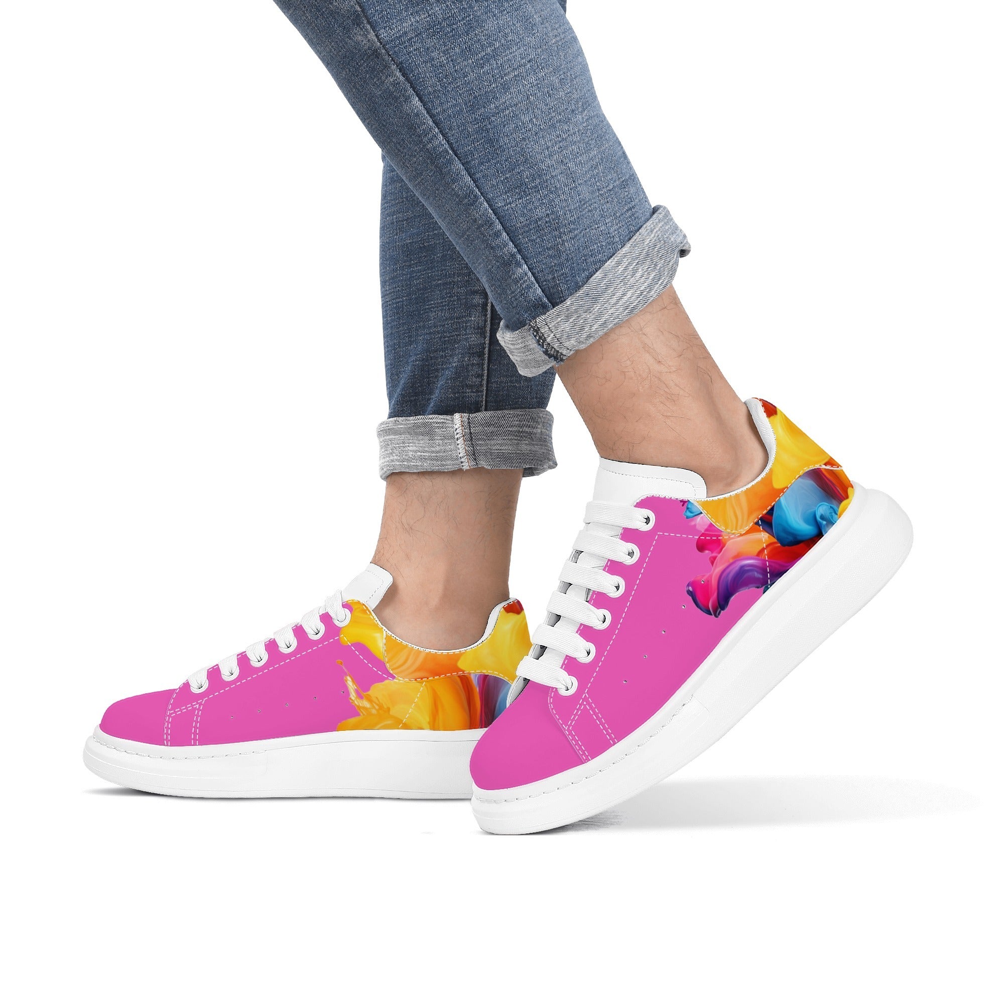 FZ Mens White Tongue Chunky Shoes - FZwear