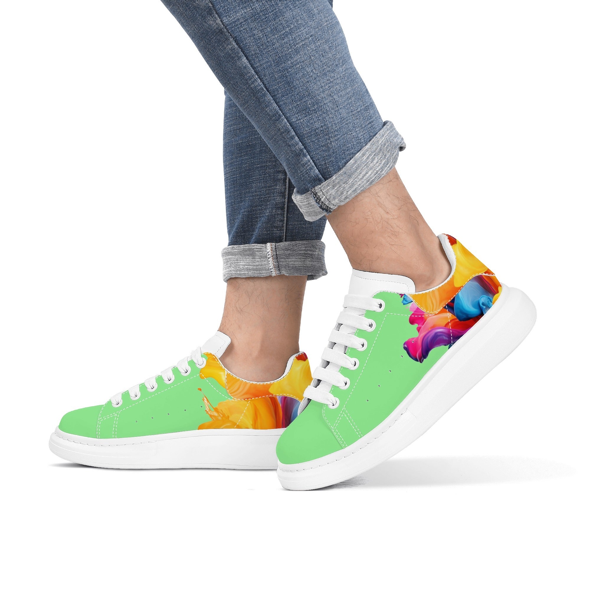 FZ Mens White Tongue Chunky Shoes - FZwear