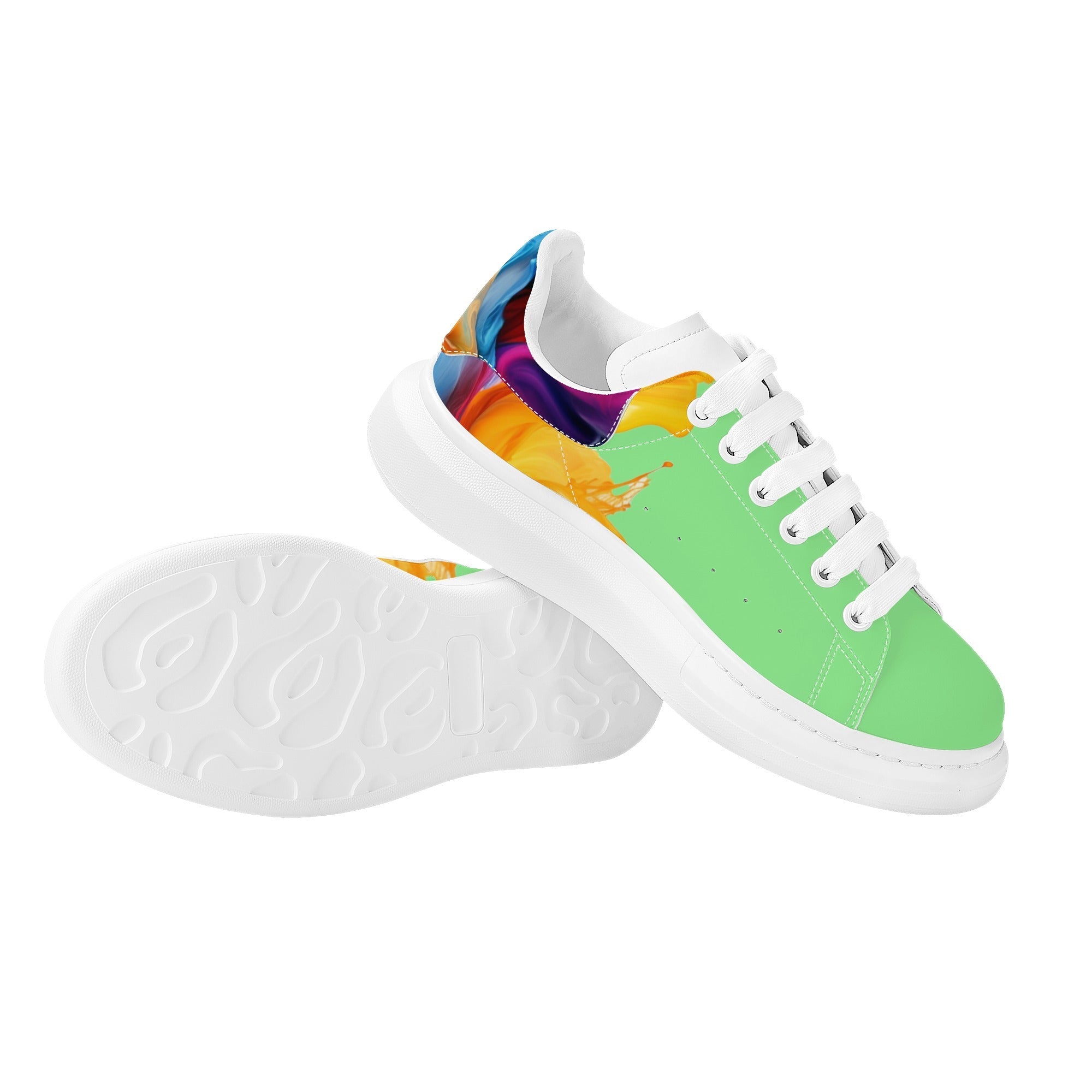 FZ Mens White Tongue Chunky Shoes - FZwear