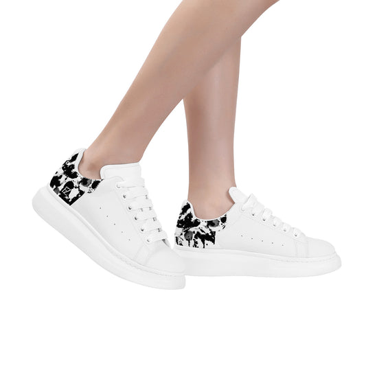 FZ Women's White Tongue Low Top Chunky Shoes - FZwear