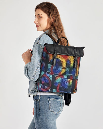 FZ AFRICAN ABSTRACT PRINT Casual Flap Backpack