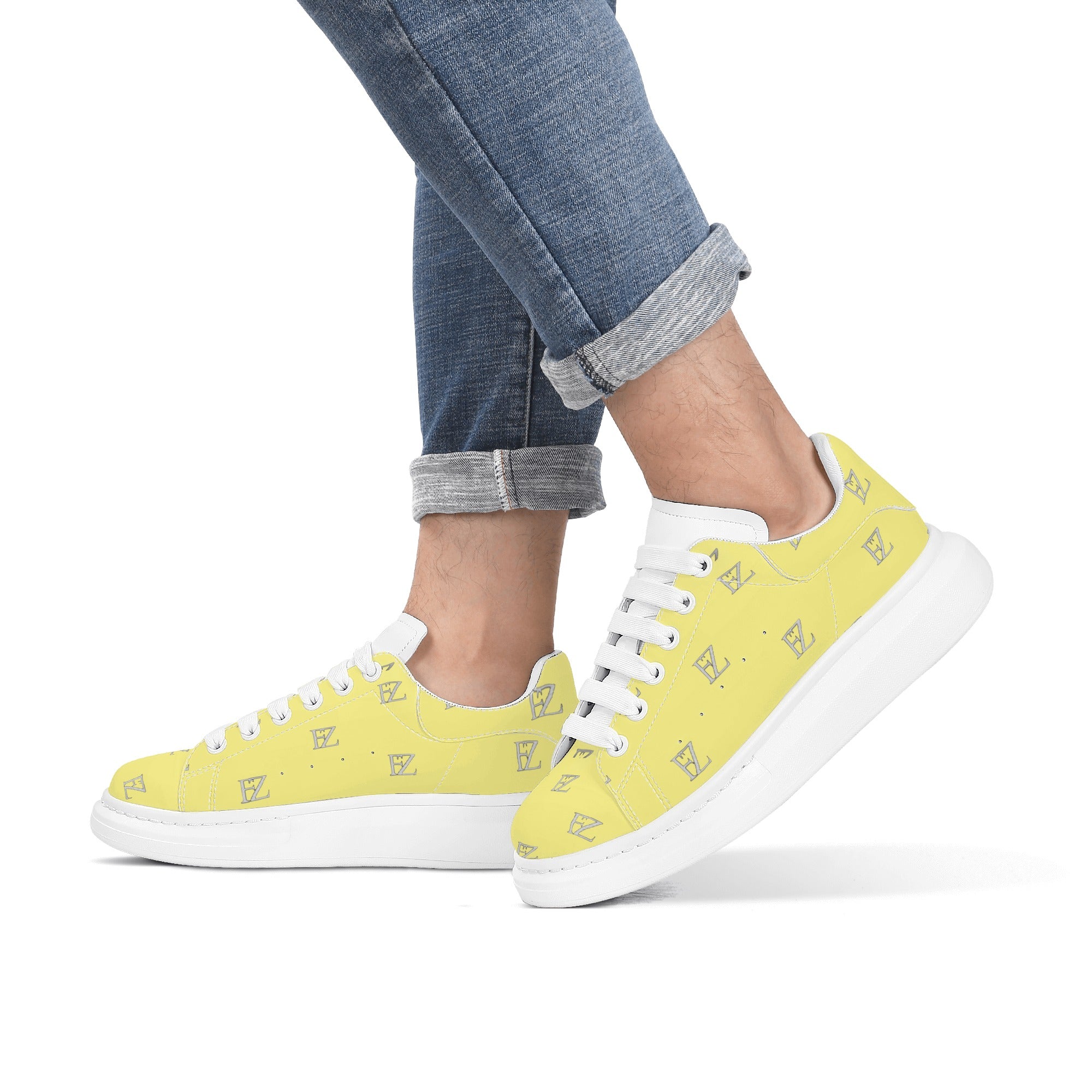 FZ Mens White Tongue Chunky Shoes - FZwear