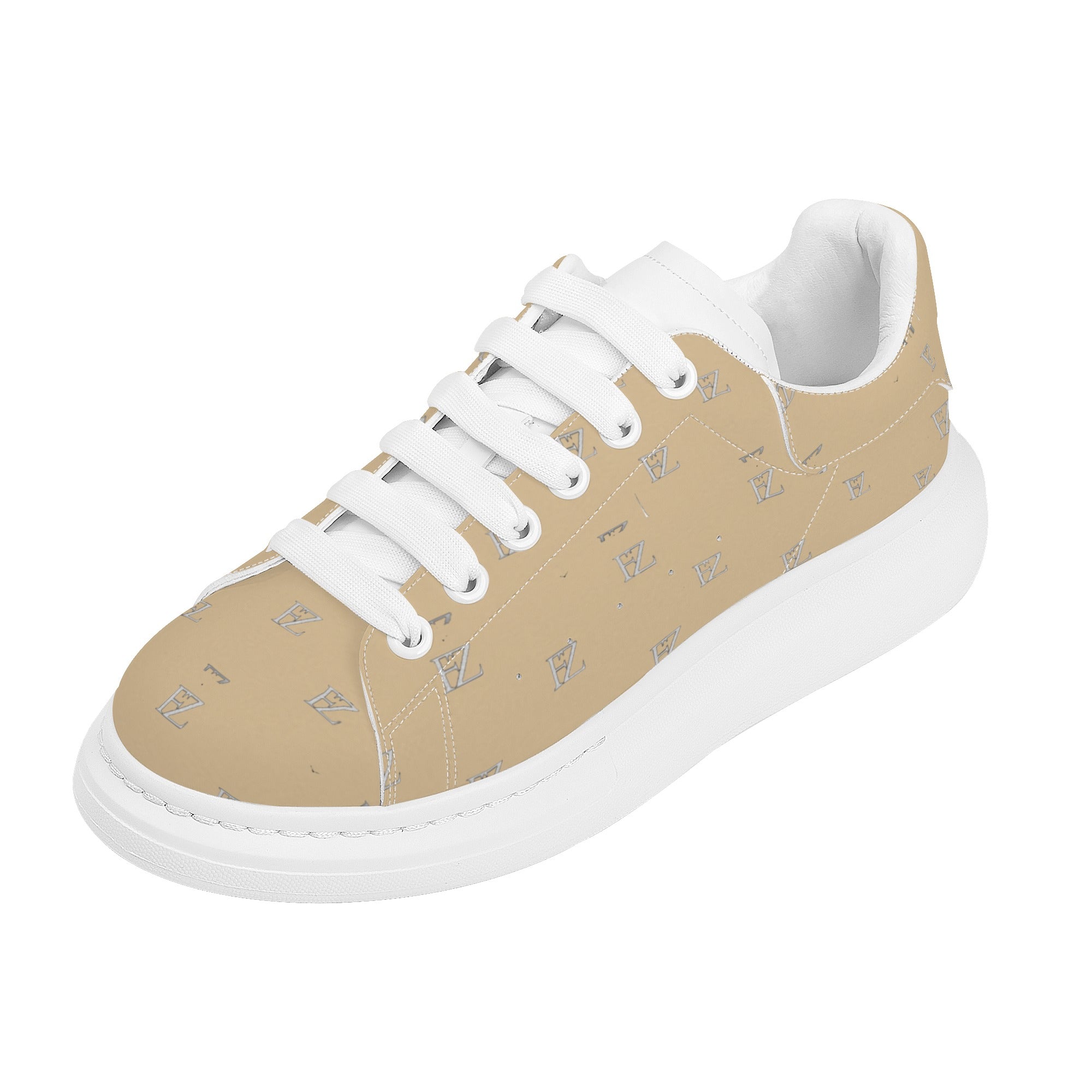 FZ Women's White Tongue Low Top Chunky Shoes - FZwear