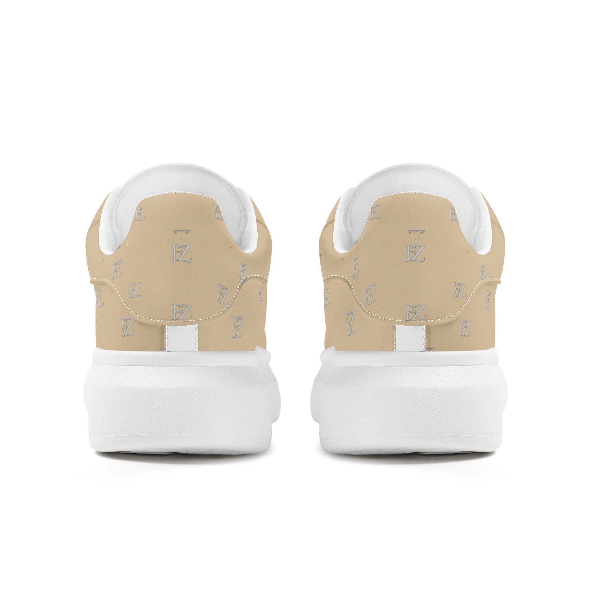 FZ Women's White Tongue Low Top Chunky Shoes - FZwear