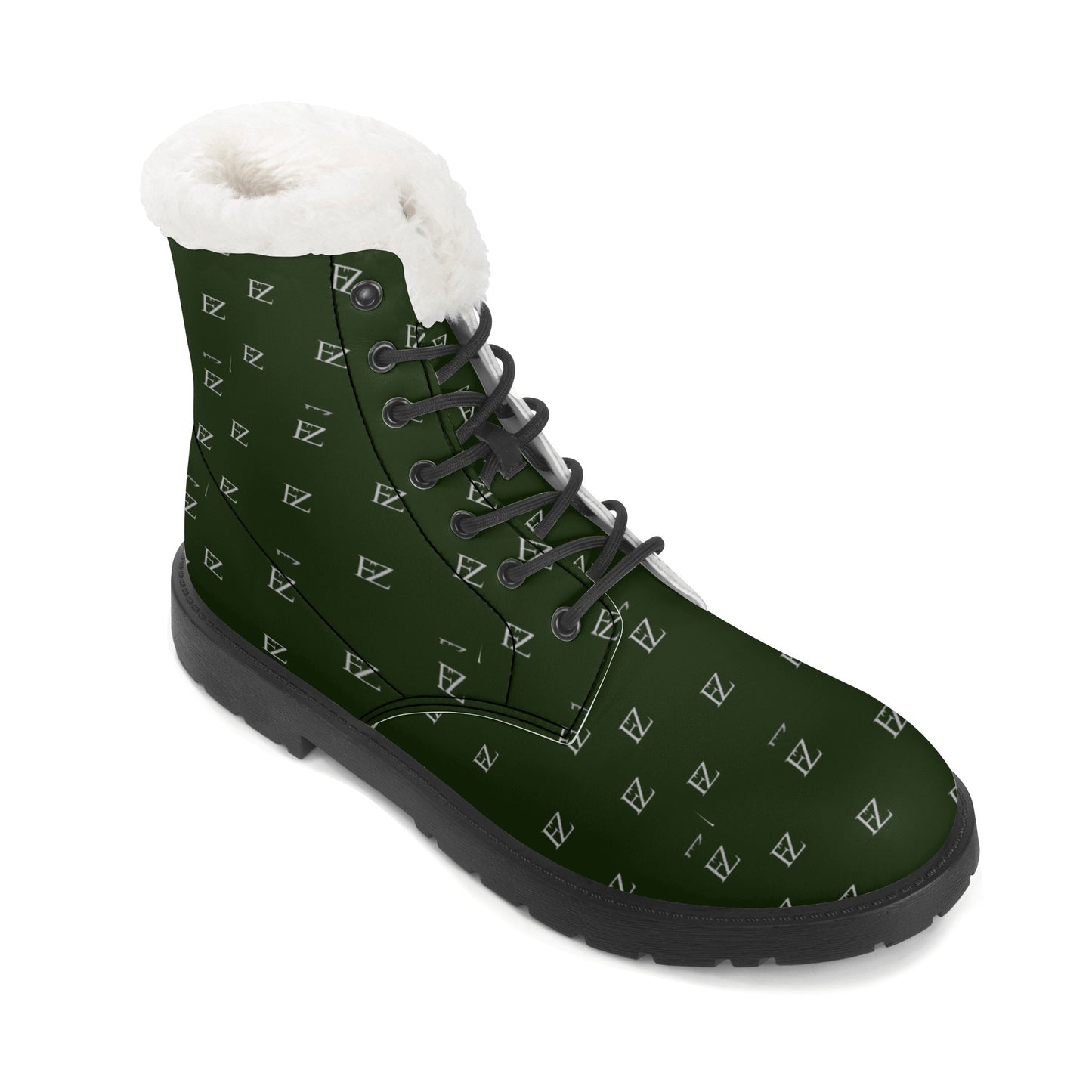 FZ Mens Faux Fur Leather Boots