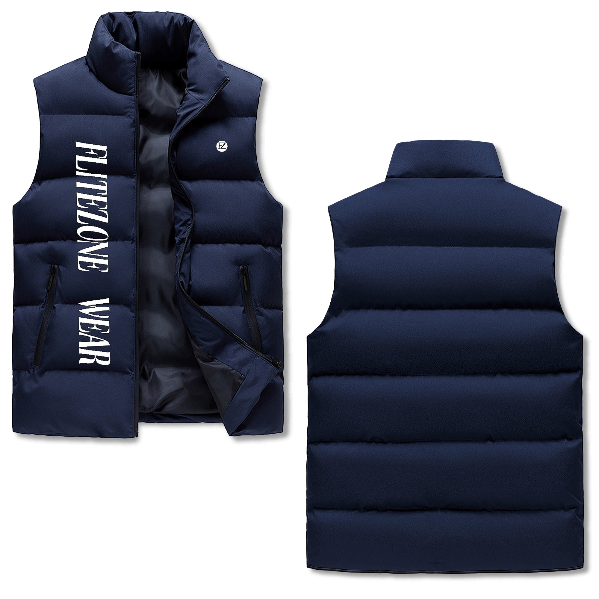 FZ Mens Warm Stand Collar Zip Up Puffer Jacket - FZwear