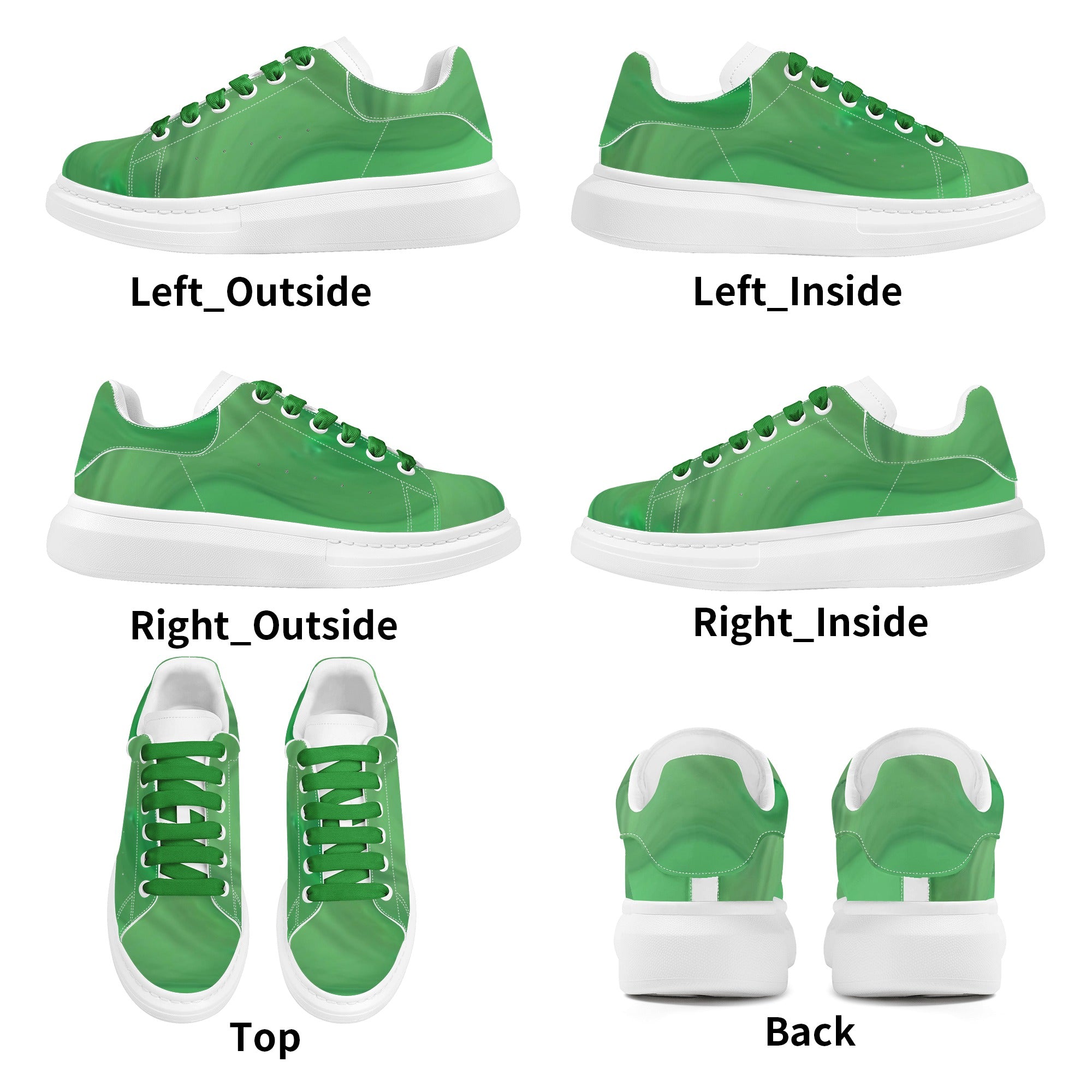 FZ Men's White Tongue Chunky Shoes - FZwear