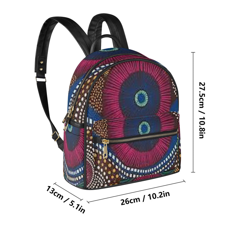 FZ Women's African Print Casual PU Backpack - FZwear