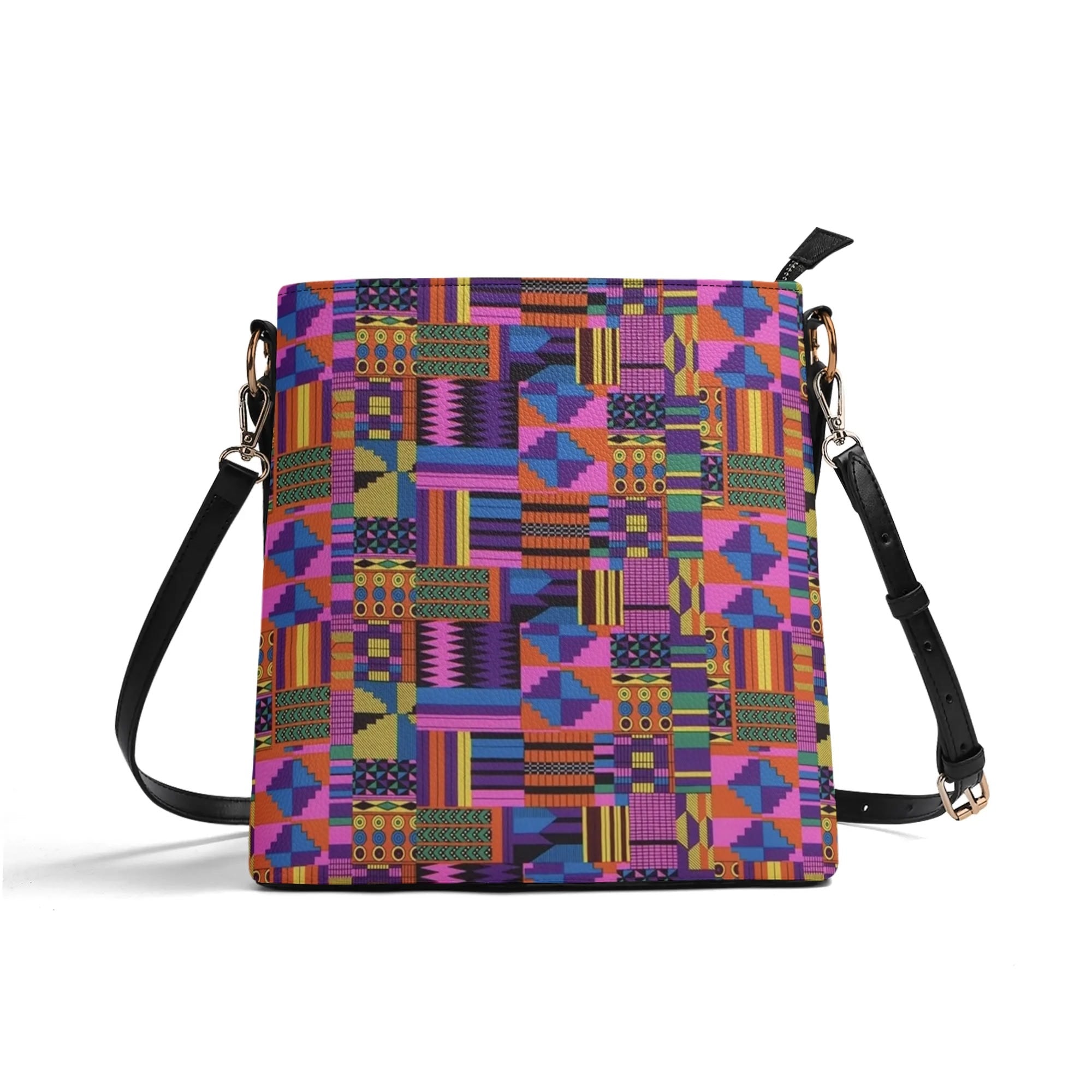 FZ Women's African Print PU Bucket Bag popcustoms