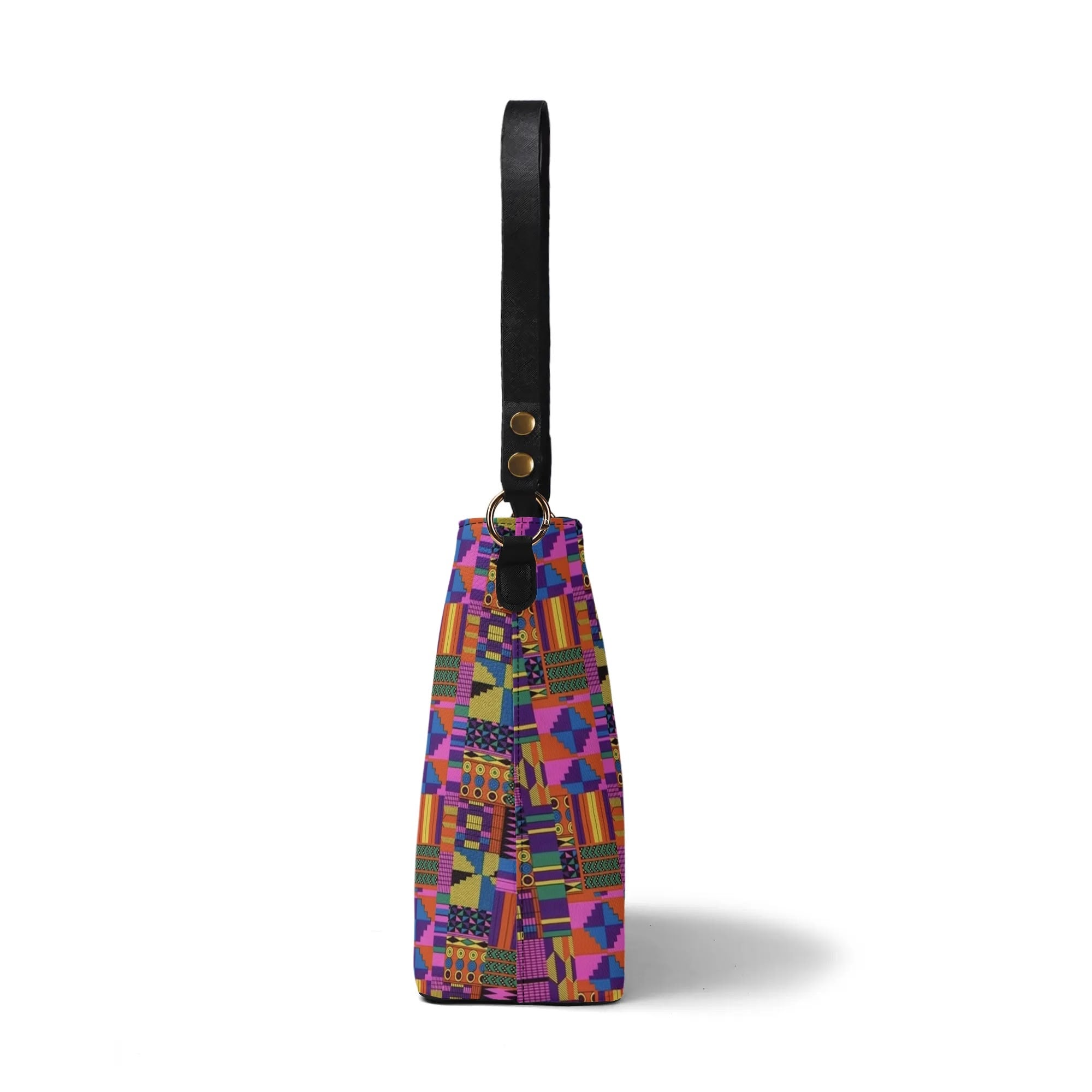 FZ Women's African Print PU Bucket Bag popcustoms