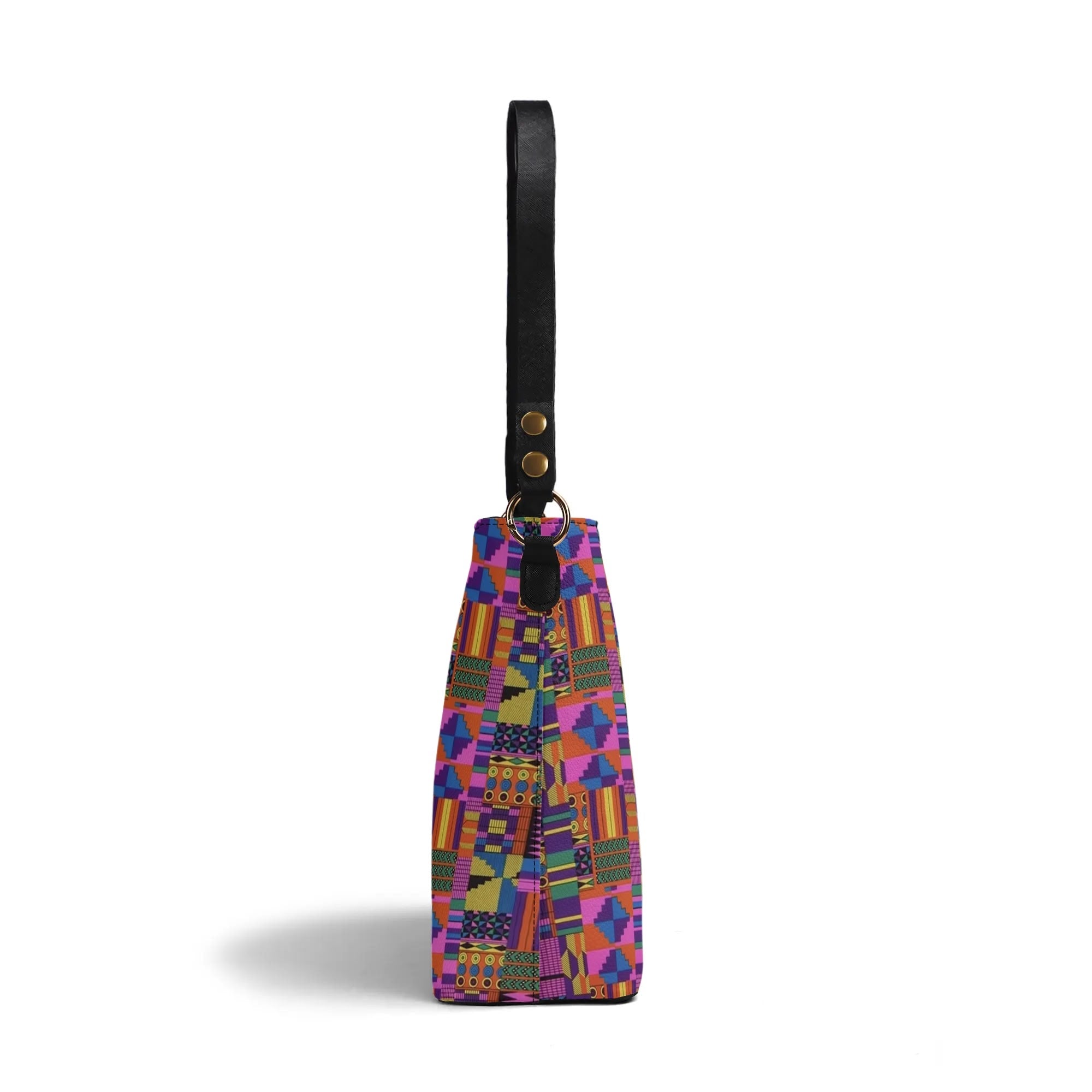 FZ Women's African Print PU Bucket Bag popcustoms