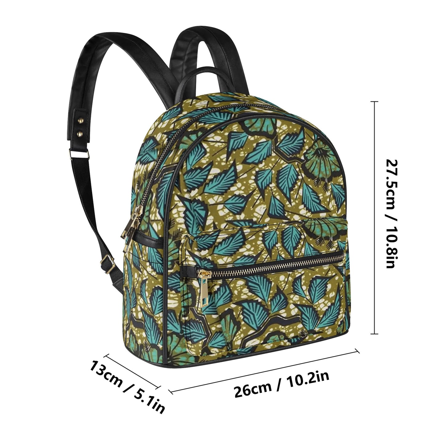 FZ AFRICAN PRINT PU Leather Backpack popcustoms