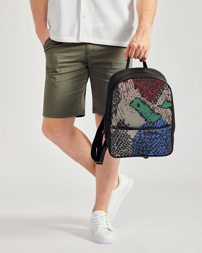 FZ SAFARI PRINT Classic Faux Leather Backpack