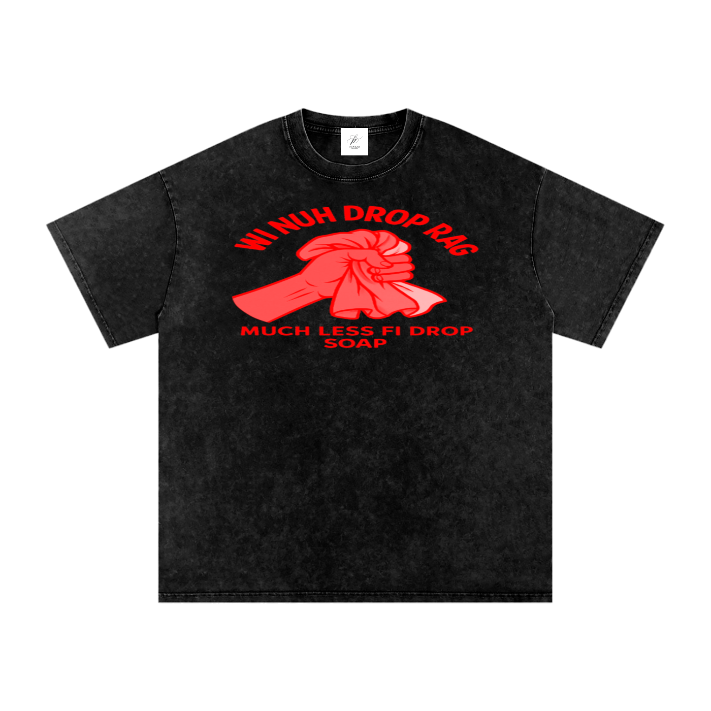 FZ Unisex Acid Wash Rag Oversize Tee