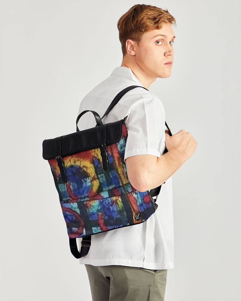 FZ AFRICAN ABSTRACT PRINT Casual Flap Backpack