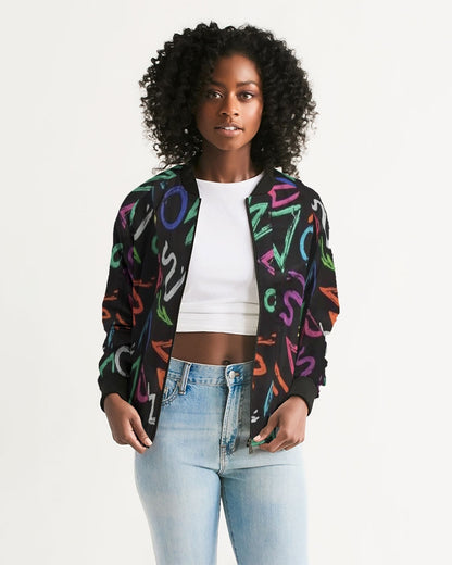 FZ AFRICAN ALPHA PRINT Women's Bomber Jacket